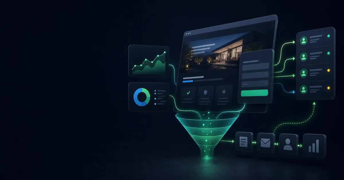 Dashboard de analítica que muestra crecimiento de leads del sitio web sin aumentar la inversión publicitaria.
