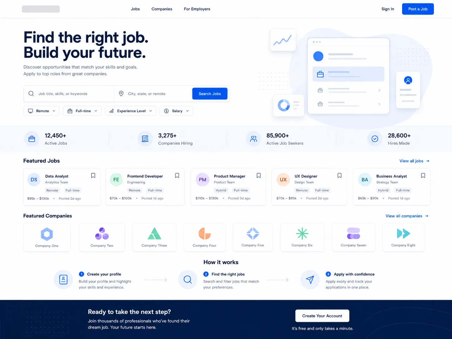 Plataforma de ofertas de empleo conectada a base de datos Captura del proyecto